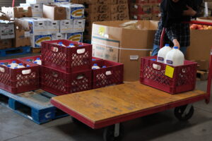 The donated milk is picked up by our partner agencies to be distributed to local families in need. 