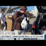 San Diego Padres and Volunteers Distribute Thanksgiving Meals to Local Families in Need