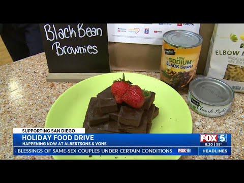 San Diego Food Bank Shares Recipes Using Nonperishable Foods Donated Through Holiday Food Drive