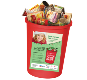 Holiday Food Drive Barrel